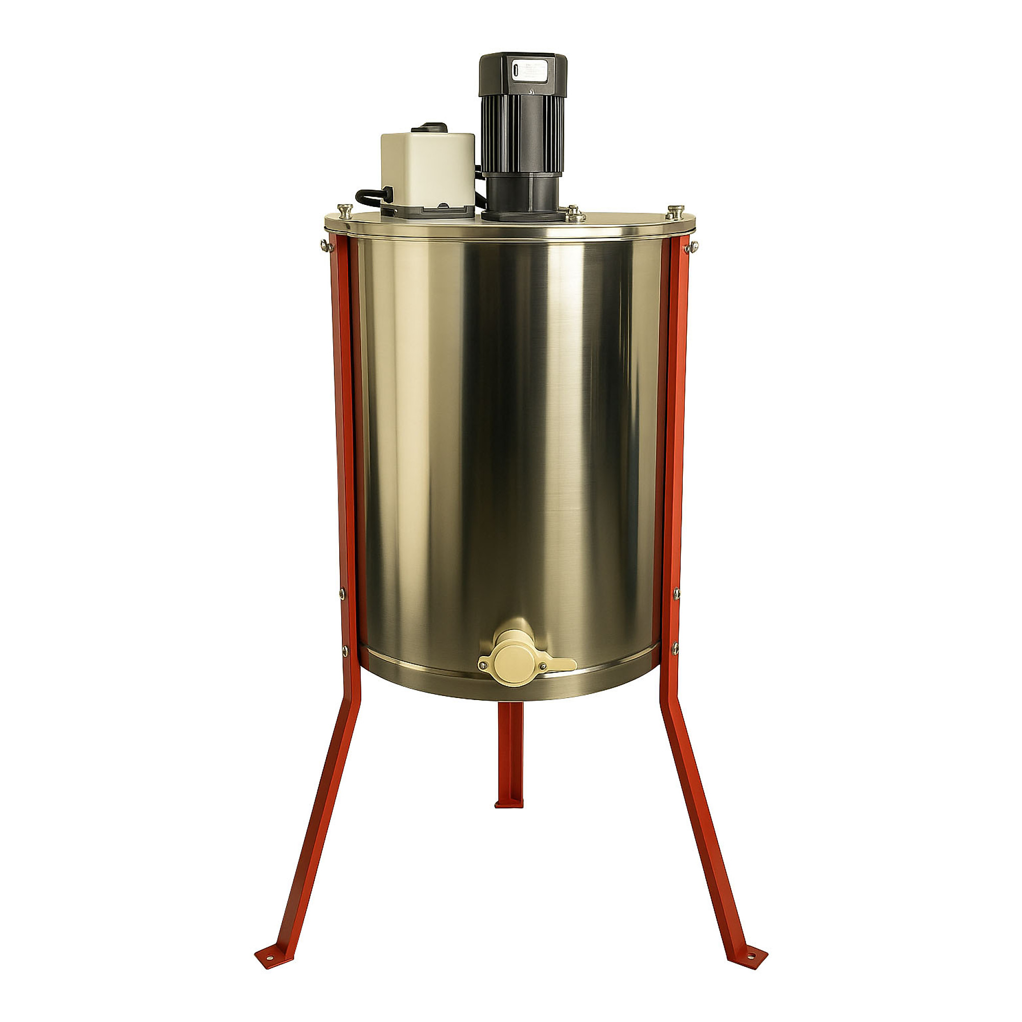 GoodLand Bee Supply HE2MOT 2 Frame Beekeeping 304 Stainless Steel Drum Honey Motorized Extractor With Stand - Electric 110V